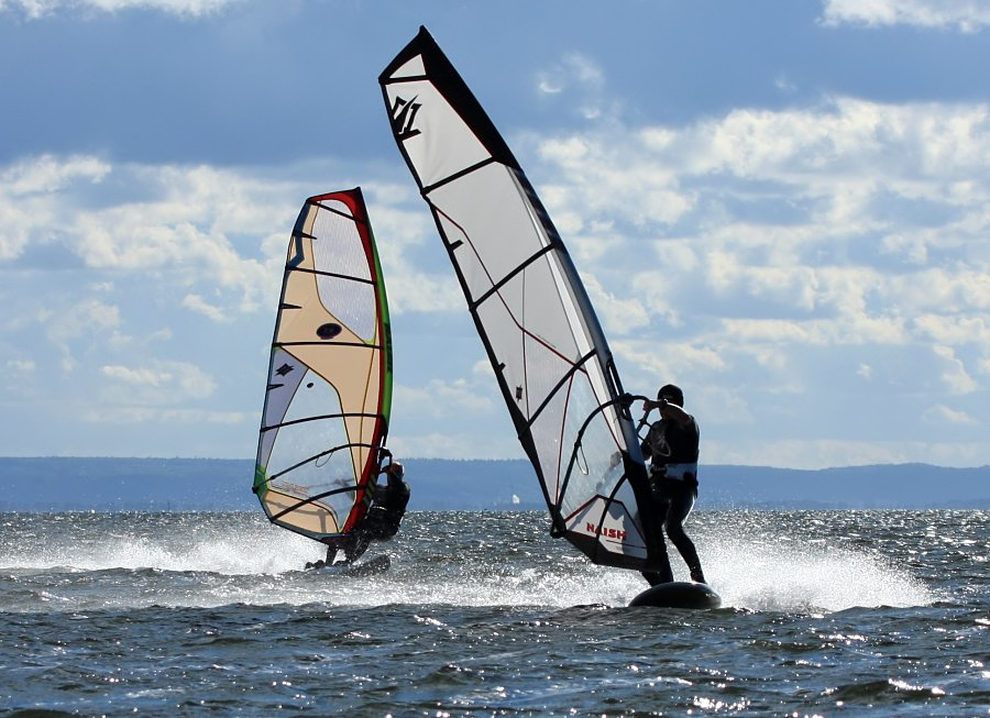 Kitesurfing i windsurfing, czyli 09.08.2012 obok OW AUGUSTYNA w Jastarni na Pwyspie Helskim