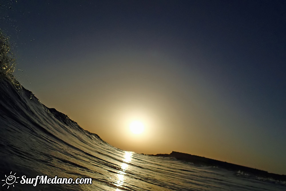 Sunset Bodyboarding at Playa Tejita in El Medano 15-11-2015