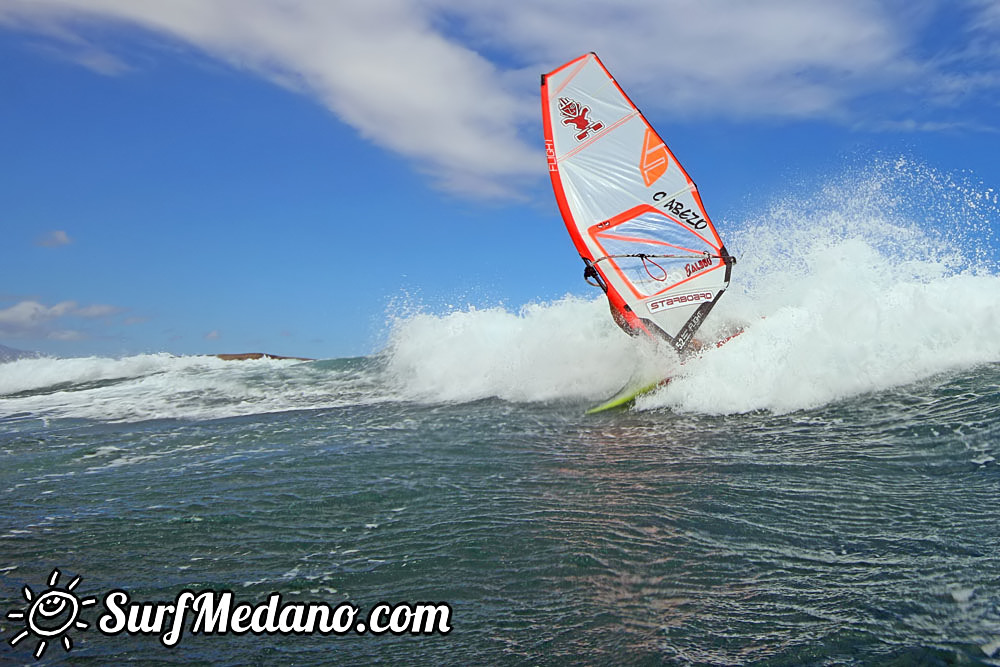 Wave windsurfing at El Cabezo in El Medano Tenerife 15-09-2016 Tenerife