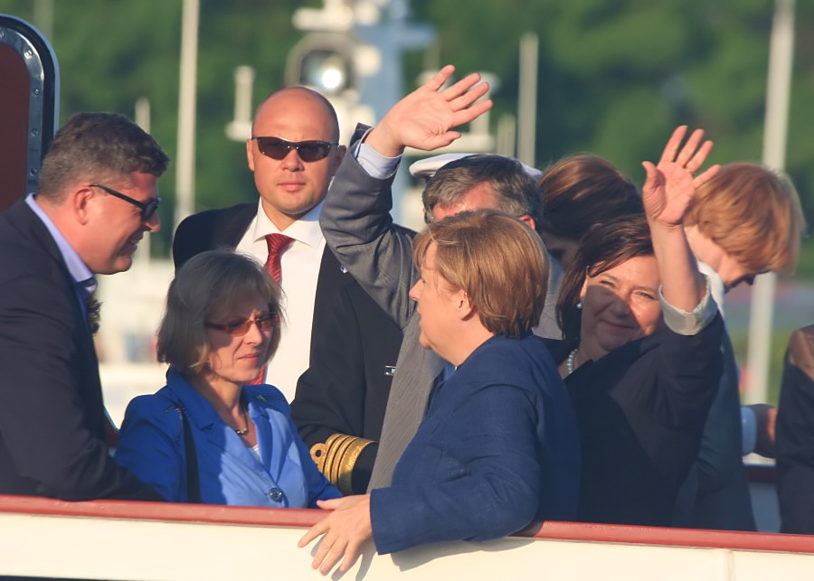 Kanclerz Merkel i Prezydent Komorowski w Jastarni na Pwyspie Helskim