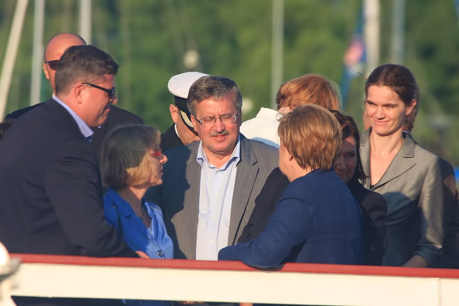 Kanclerz Merkel i Prezydent Komorowski w Jastarni na Pwyspie Helskim