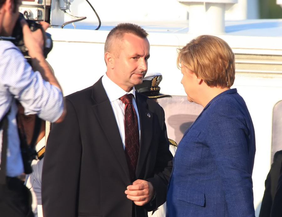 Kanclerz Merkel i Prezydent Komorowski w Jastarni na Pwyspie Helskim