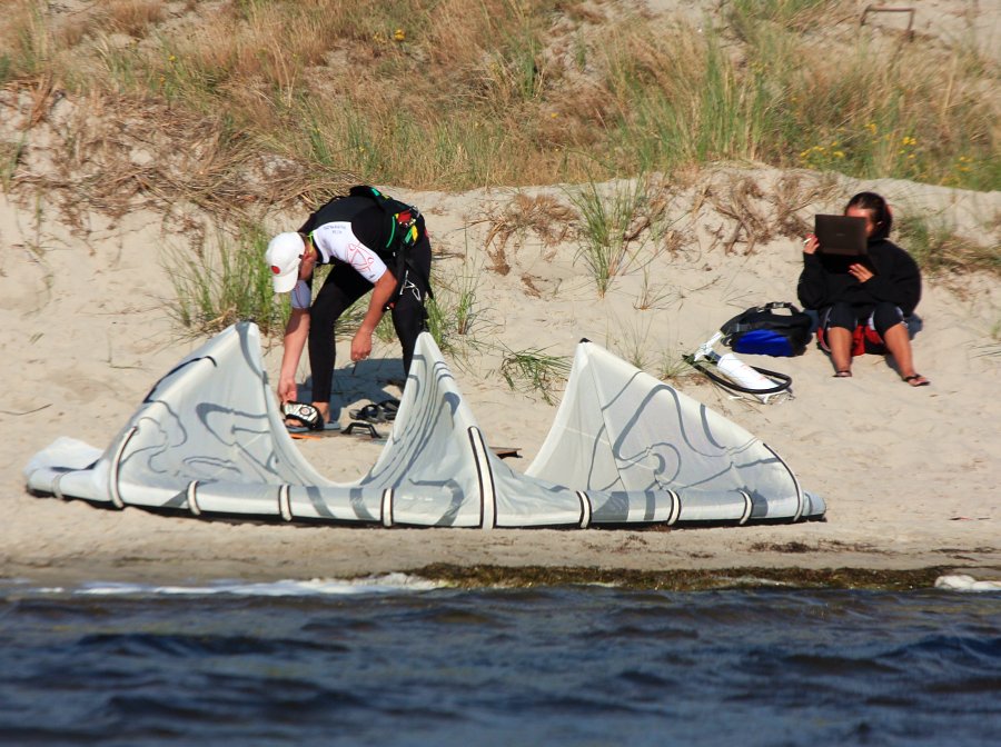 Kitesurfing i windsurfing, czyli 07.08.2012 obok OW AUGUSTYNA w Jastarni na Pwyspie Helskim