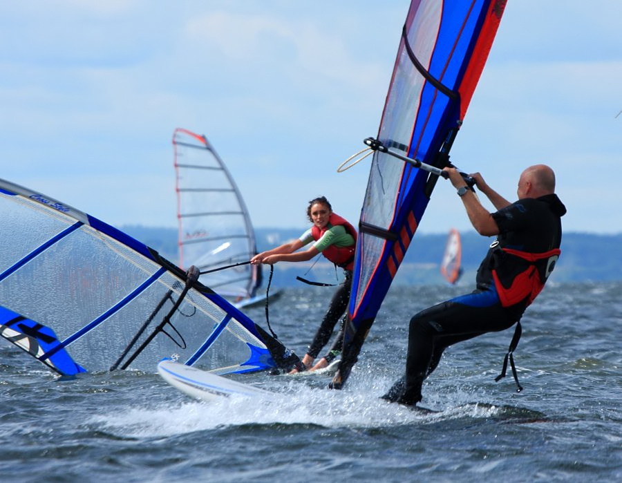 Kitesurfing i windsurfing, czyli 10.08.2012 obok OW AUGUSTYNA w Jastarni na Pwyspie Helskim