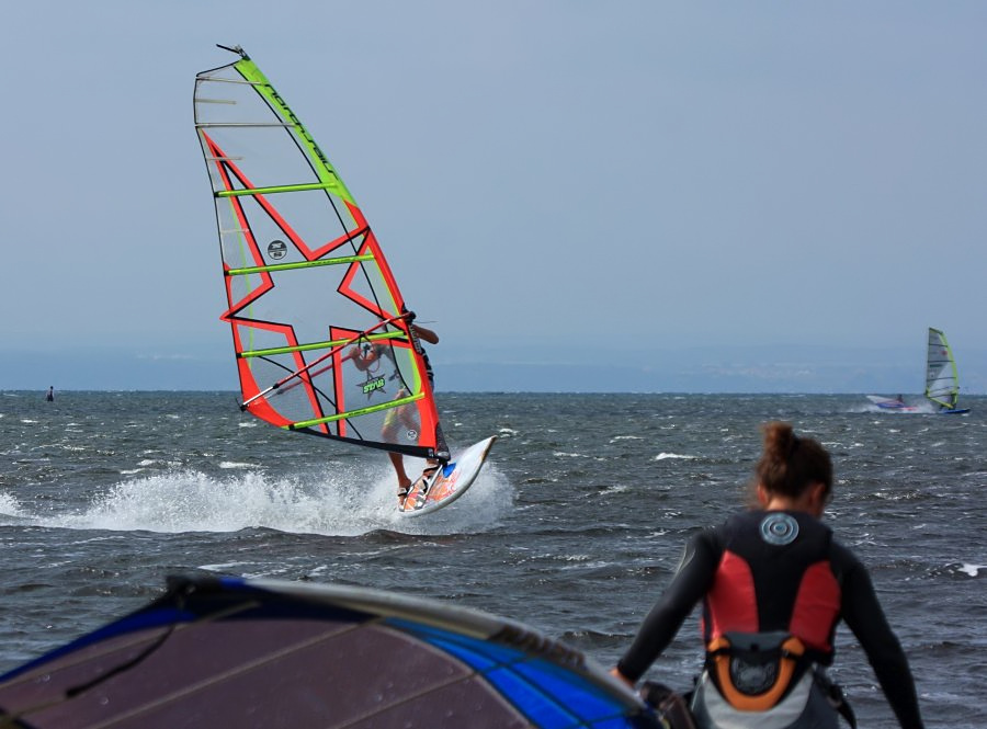 Kitesurfing i windsurfing, czyli 21.08.2012 obok OW AUGUSTYNA w Jastarni na Pwyspie Helskim