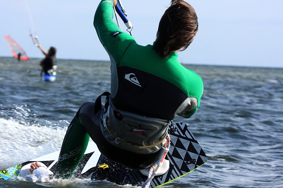 Kitesurfing i windsurfing, czyli 05.09.2012 na play obok OW AUGUSTYNA w Jastarni na Pwyspie Helskim