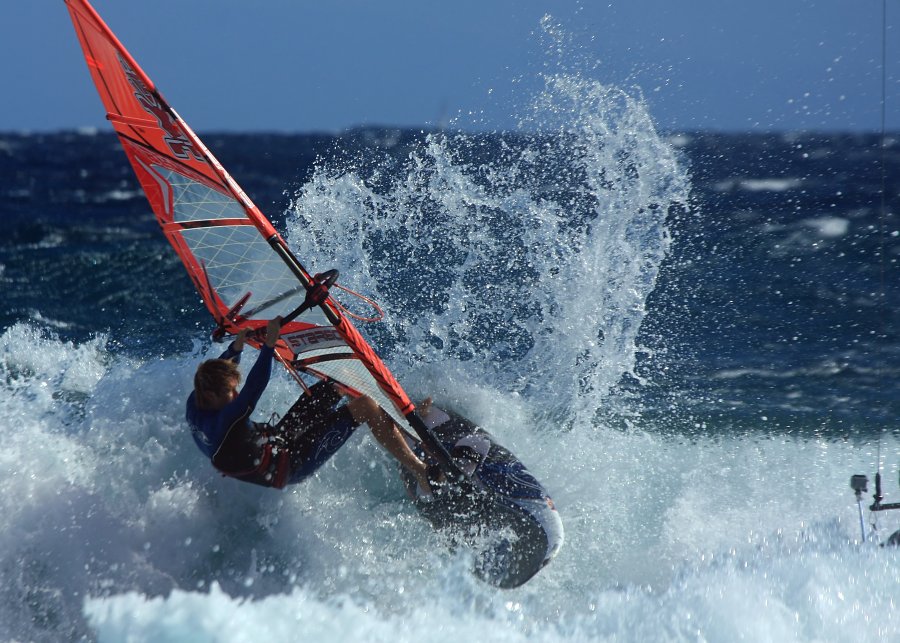 Starboard KODE 2014 prototype tested by Dany Bruch G-1181 and filmed by Mark Shinn at El Canezo in El Medano 30-11-2012