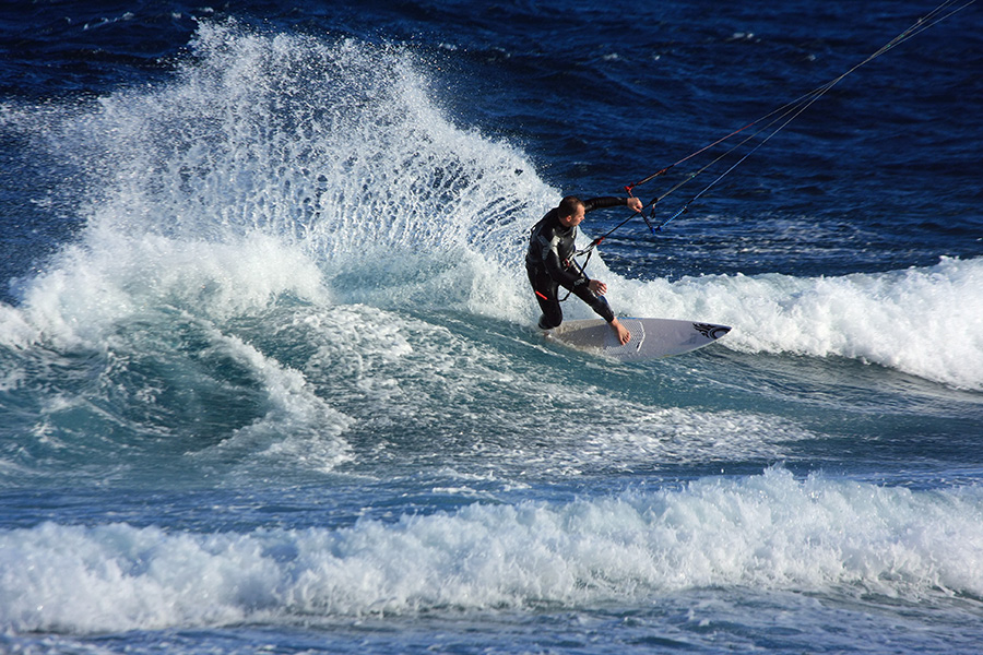 Windsurfing i kitesurfing w El Medano  i El Cabezo, czyli 02.12.2012 na Teneryfie