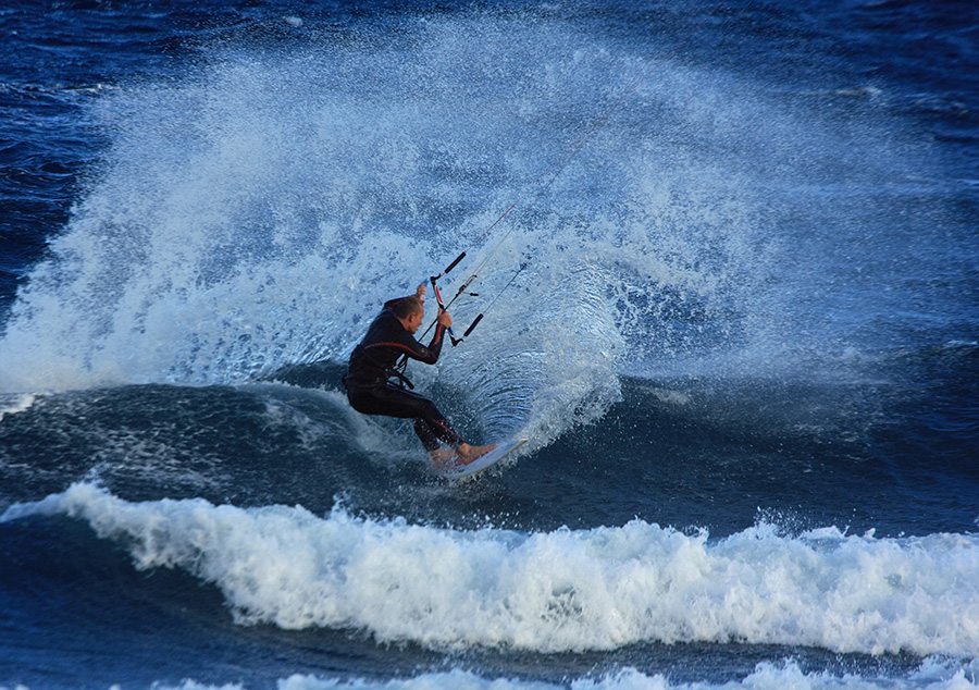 Windsurfing i kitesurfing w El Medano  i El Cabezo, czyli 02.12.2012 na Teneryfie