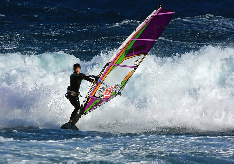Windsurfing i kitesurfing w El Medano  i El Cabezo, czyli 14.01.2013 na Teneryfie