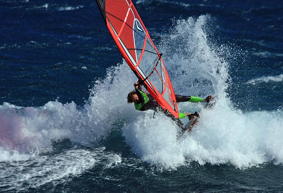 Windsurfing i kitesurfing w El Medano  i El Cabezo, czyli 14.01.2013 na Teneryfie