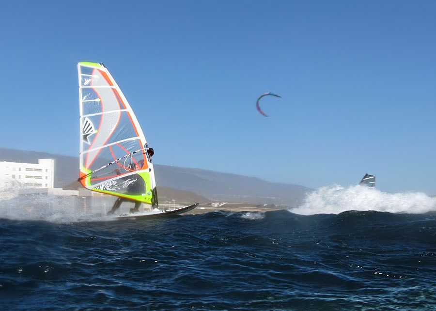 Windsurfing i kitesurfing w El Medano  i El Cabezo, czyli 15.01.2013 na Teneryfie