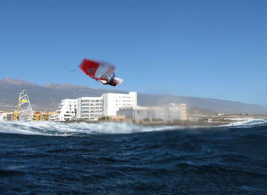 Windsurfing i kitesurfing w El Medano  i El Cabezo, czyli 15.01.2013 na Teneryfie