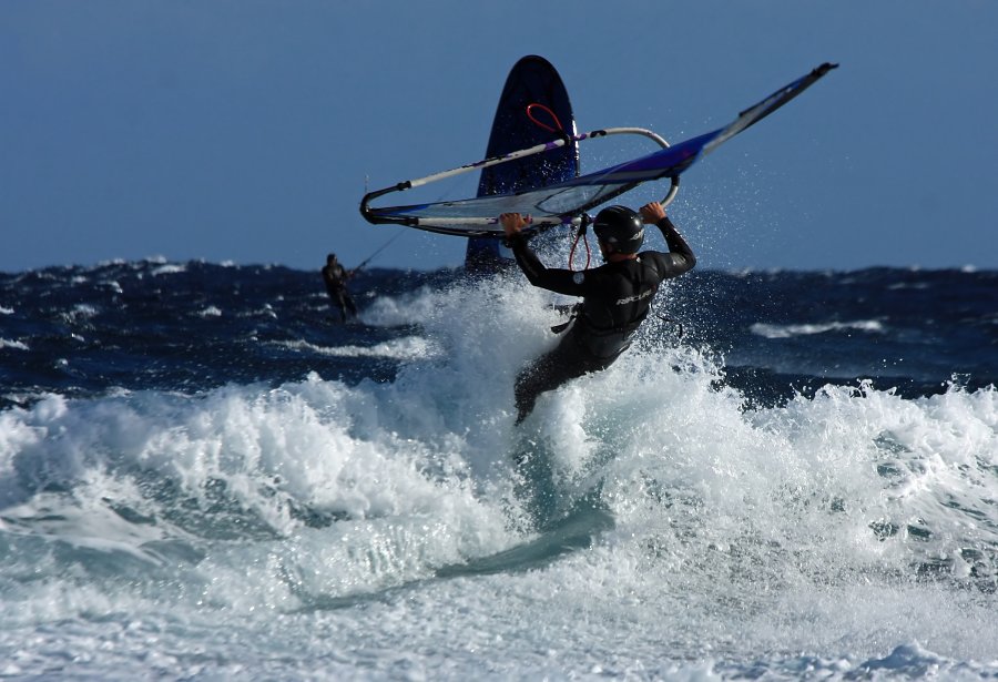 Windsurfing i kitesurfing w El Medano  i El Cabezo, czyli 22.01.2013 na Teneryfie