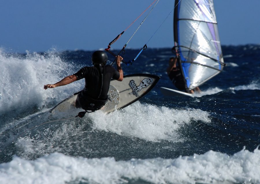 Windsurfing i kitesurfing w El Medano  i El Cabezo, czyli 22.01.2013 na Teneryfie