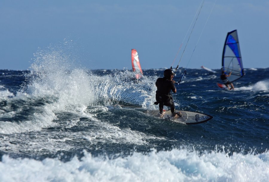 Windsurfing i kitesurfing w El Medano  i El Cabezo, czyli 22.01.2013 na Teneryfie