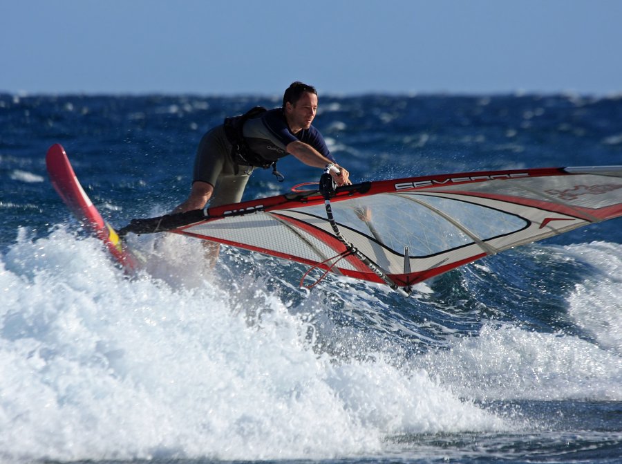 Windsurfing i kitesurfing w El Medano  i El Cabezo, czyli 22.01.2013 na Teneryfie