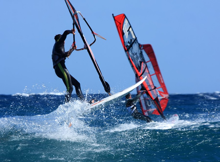 Windsurfing i kitesurfing w El Medano  i El Cabezo, czyli 24.01.2013 na Teneryfie