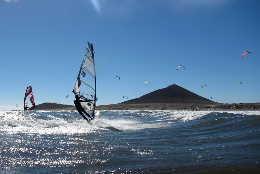 Windsurfing i kitesurfing w El Medano  i El Cabezo, czyli 27.01.2013 na Teneryfie