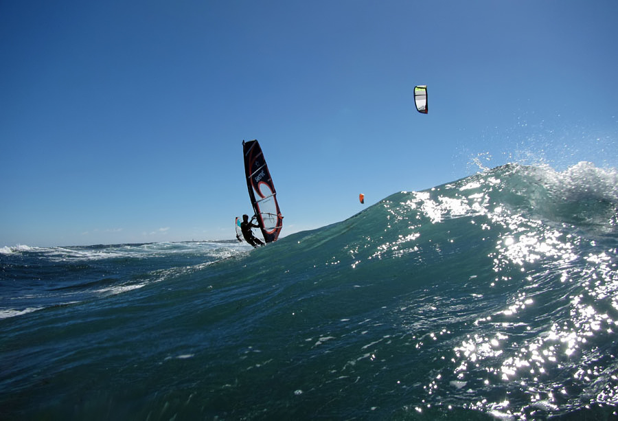 Windsurfing i kitesurfing w El Medano  i El Cabezo, czyli 27.01.2013 na Teneryfie