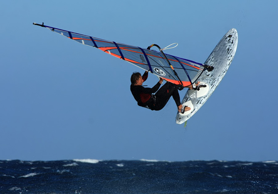 Windsurfing on Playa del Cabezo in El Medano on Tenerife