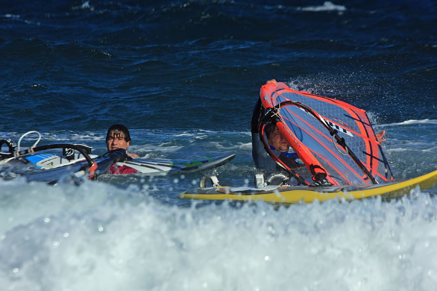 Windsurfing on Playa del Cabezo in El Medano on Tenerife