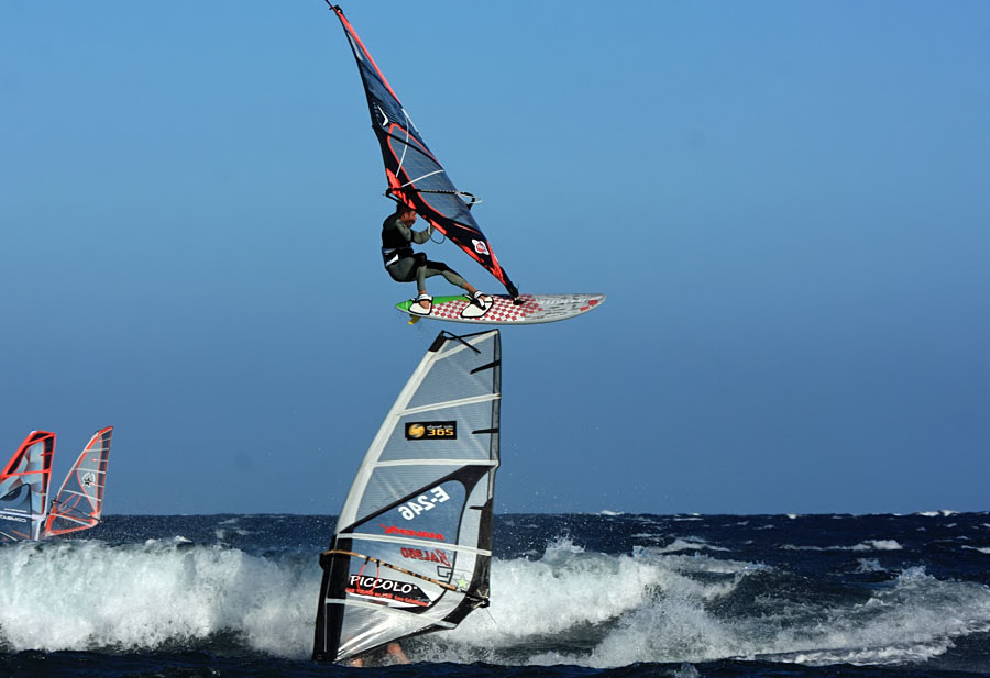 Windsurfing on Playa del Cabezo in El Medano on Tenerife