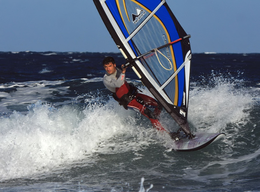 Windsurfing on Playa del Cabezo in El Medano on Tenerife