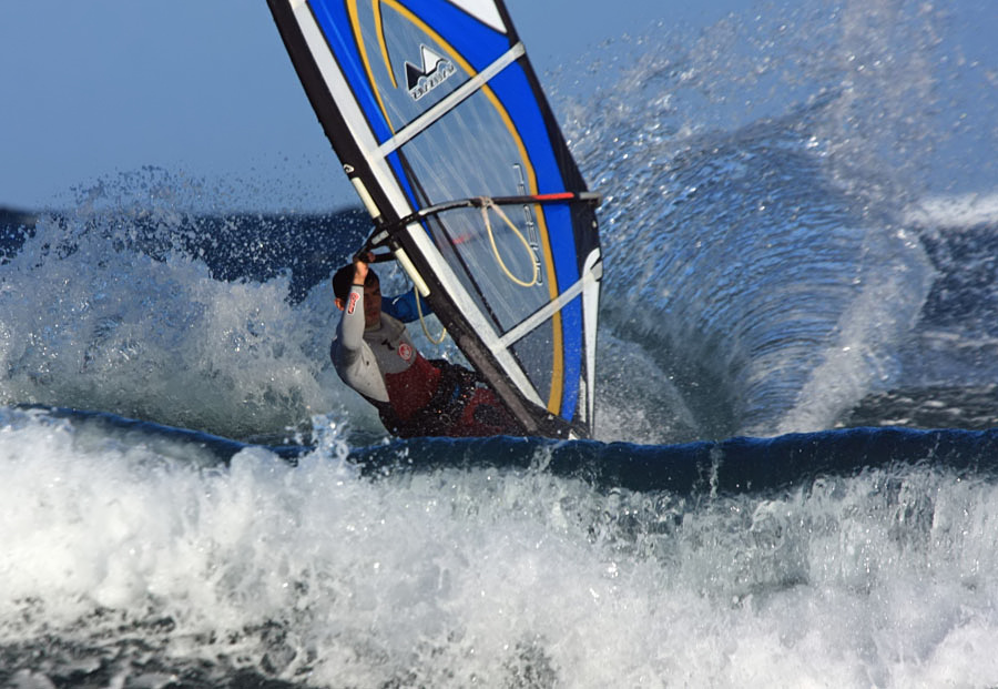 Windsurfing on Playa del Cabezo in El Medano on Tenerife