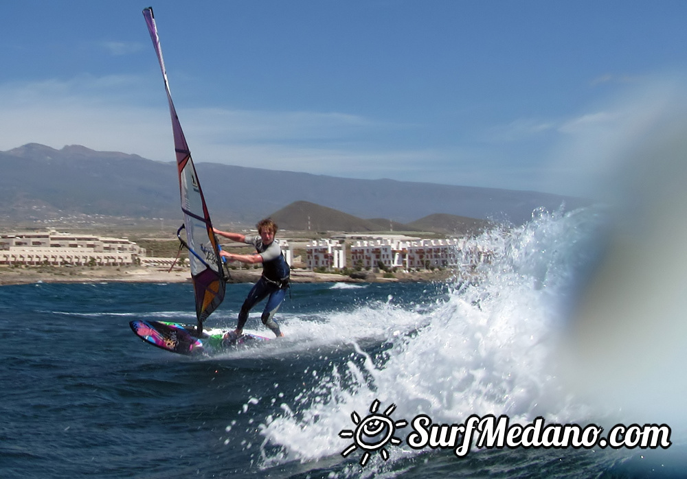 Windsurfing on Playa del Cabezo in El Medano on Tenerife