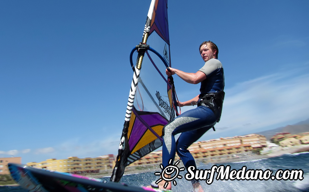 Windsurfing on Playa del Cabezo in El Medano on Tenerife