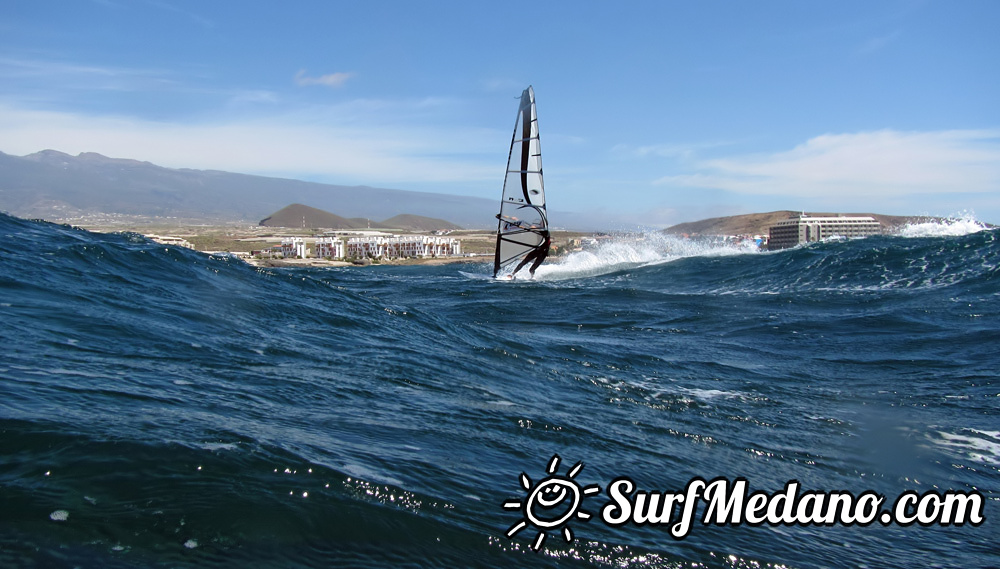 Windsurfing on Playa del Cabezo in El Medano on Tenerife