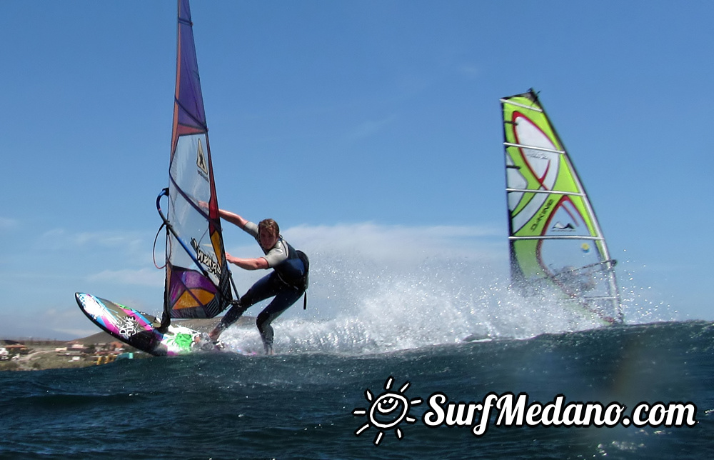 Windsurfing on Playa del Cabezo in El Medano on Tenerife