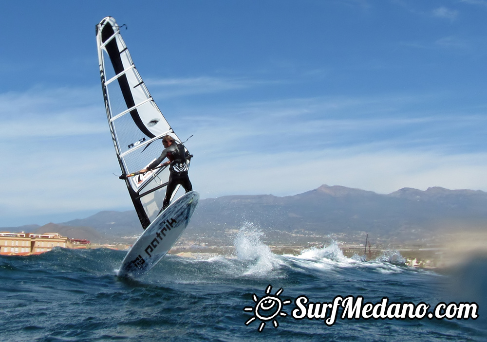 Windsurfing on Playa del Cabezo in El Medano on Tenerife