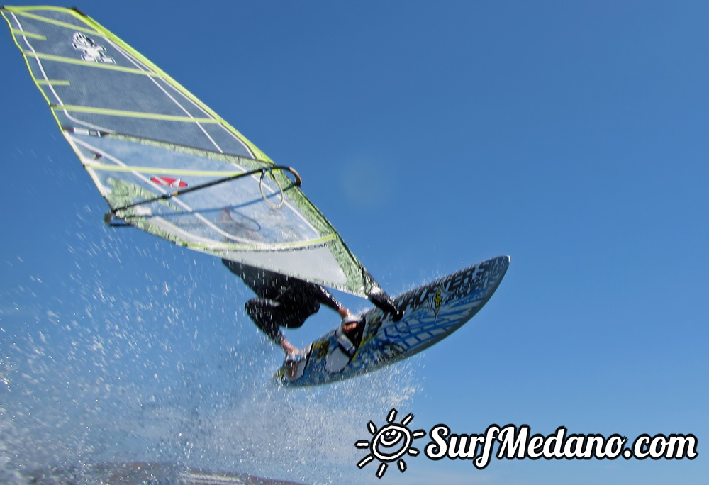 Windsurfing on Playa del Cabezo in El Medano on Tenerife