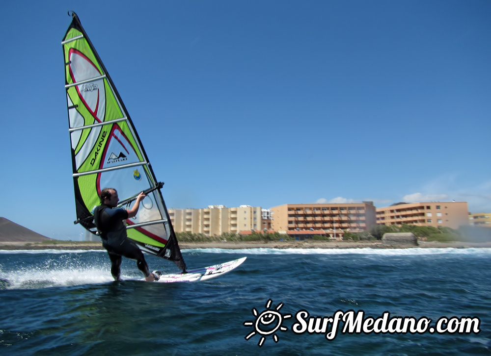 Windsurfing on Playa del Cabezo in El Medano on Tenerife