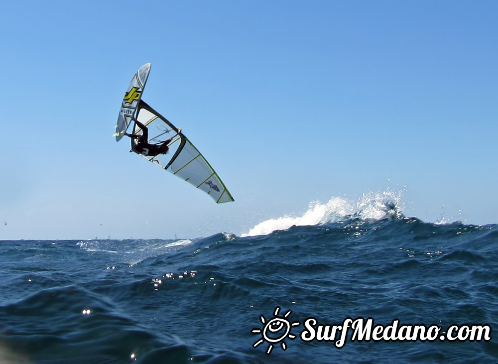 Windsurfing on Playa del Cabezo in El Medano on Tenerife