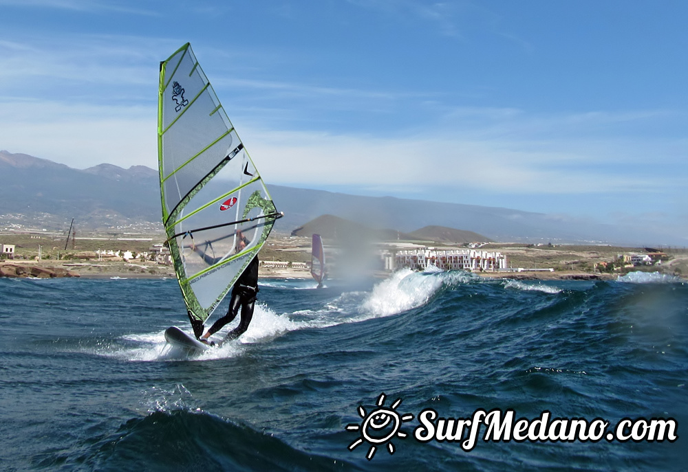 Windsurfing on Playa del Cabezo in El Medano on Tenerife