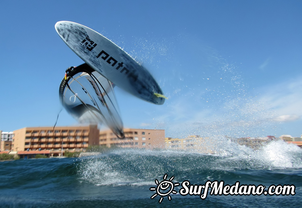 Windsurfing on Playa del Cabezo in El Medano on Tenerife