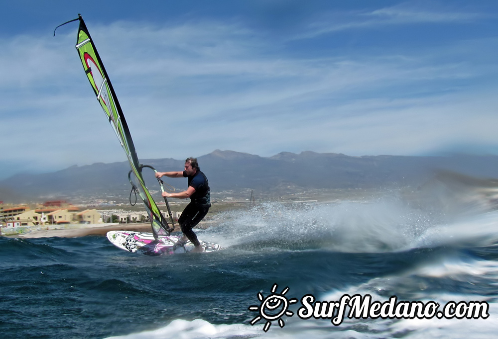 Windsurfing on Playa del Cabezo in El Medano on Tenerife