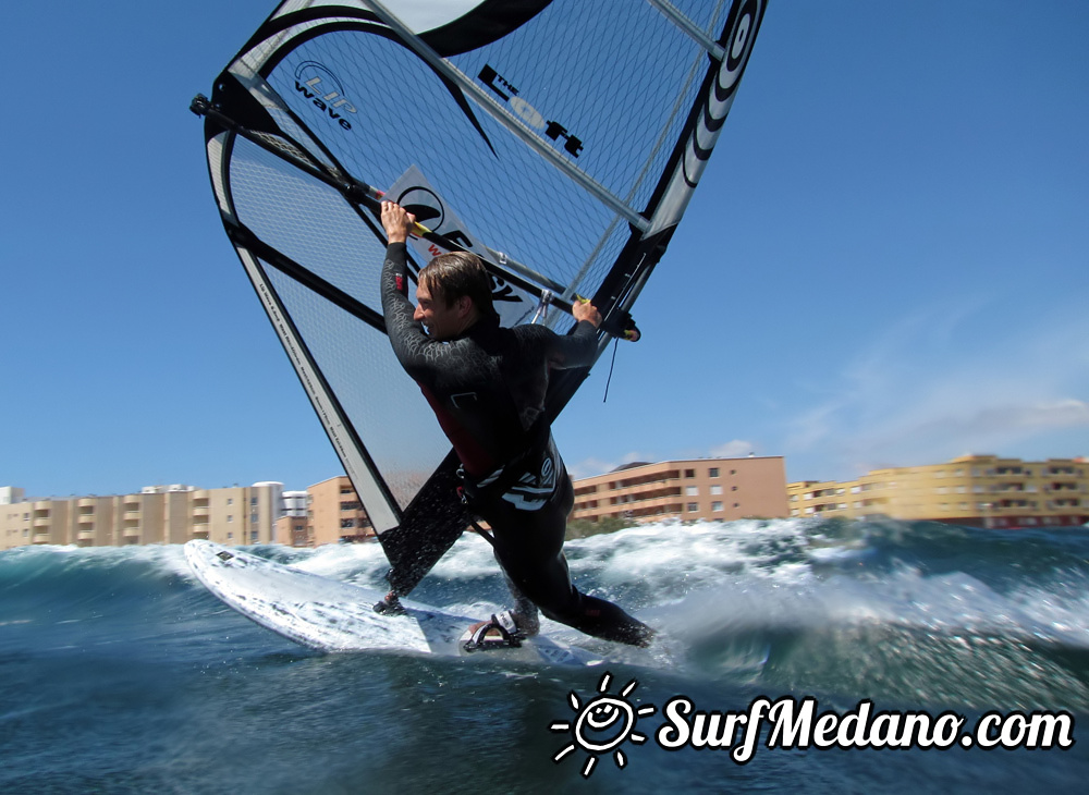 Windsurfing on Playa del Cabezo in El Medano on Tenerife