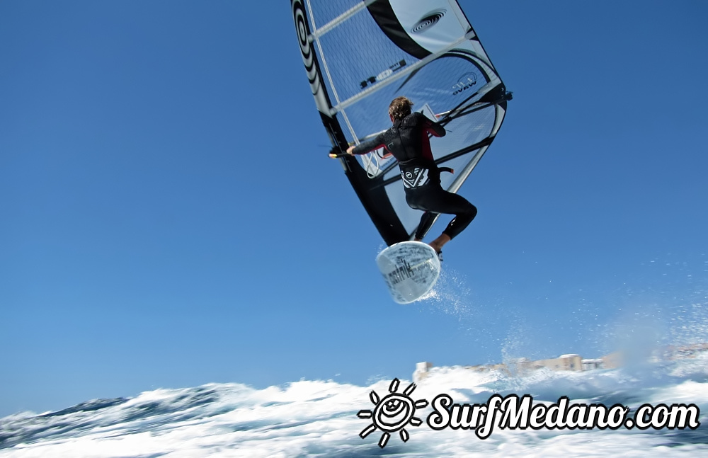 Windsurfing on Playa del Cabezo in El Medano on Tenerife