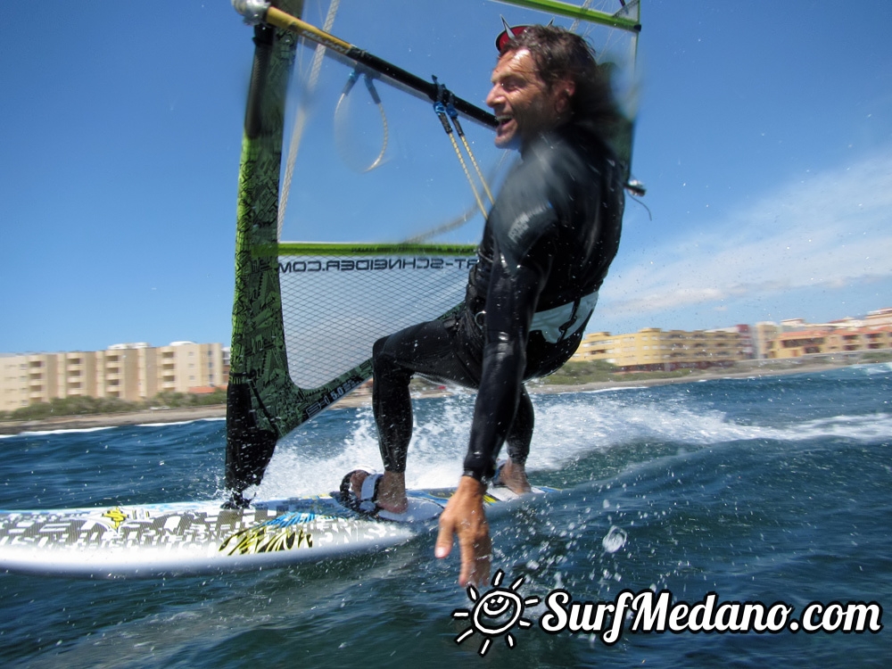 Windsurfing on Playa del Cabezo in El Medano on Tenerife