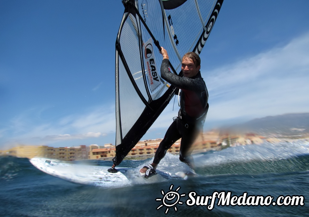 Windsurfing on Playa del Cabezo in El Medano on Tenerife