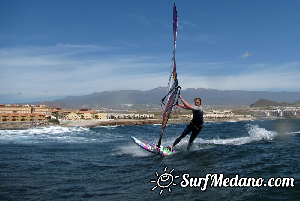 Windsurfing on Playa del Cabezo in El Medano on Tenerife