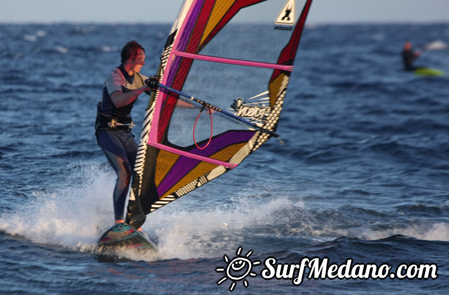 Windsurfing on Playa del Cabezo in El Medano on Tenerife