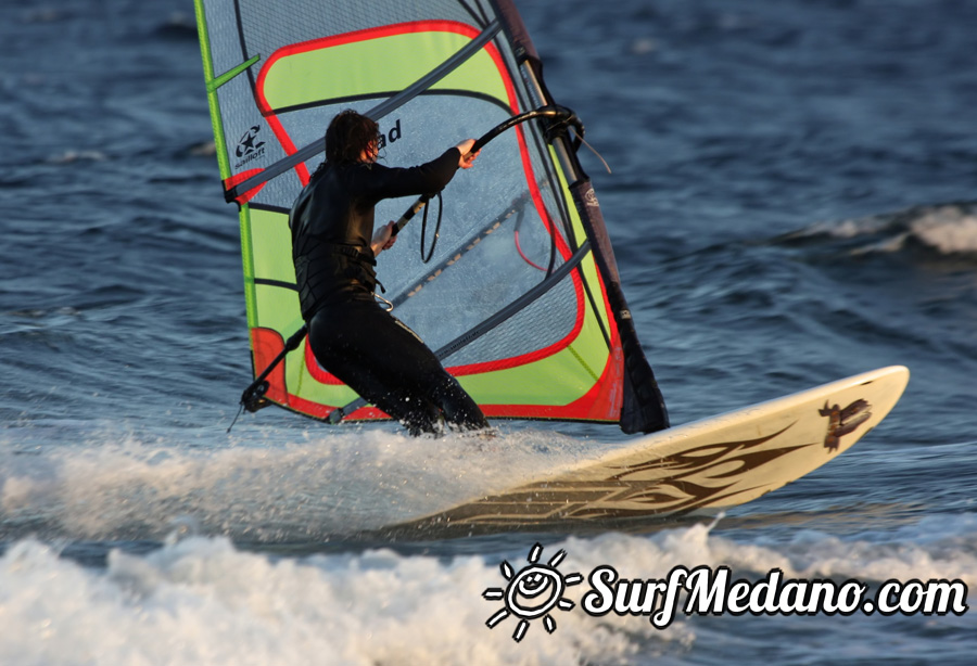 Windsurfing on Playa del Cabezo in El Medano on Tenerife