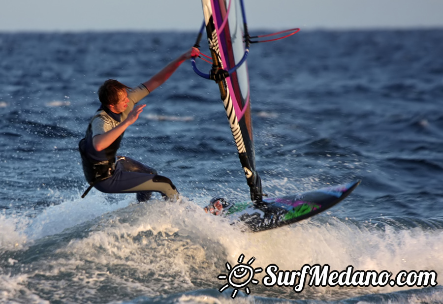 Windsurfing on Playa del Cabezo in El Medano on Tenerife