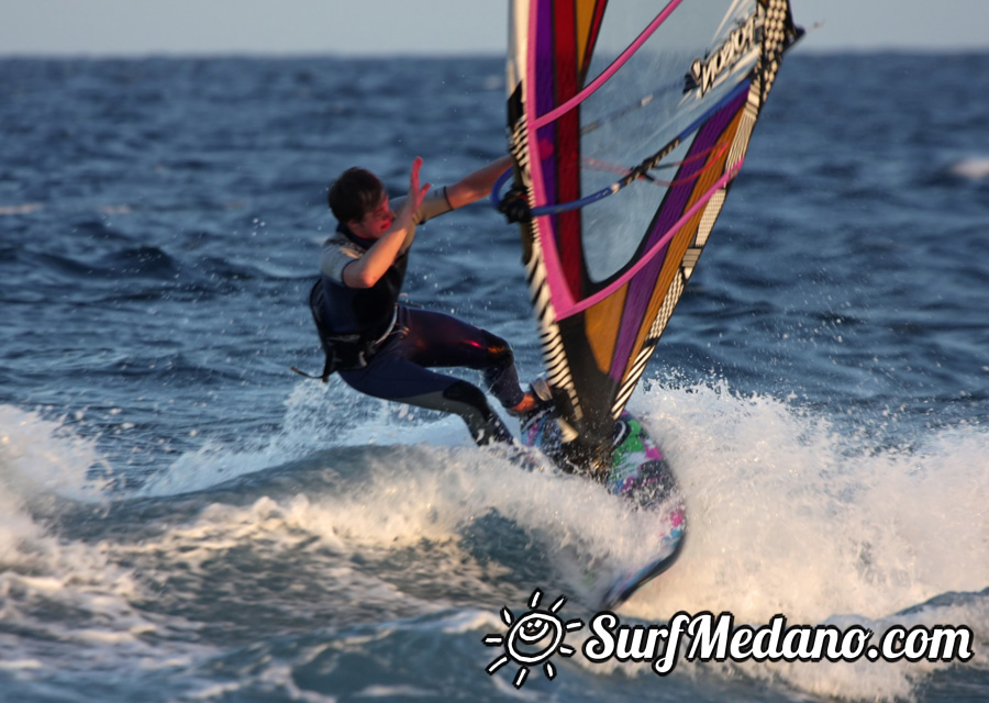 Windsurfing on Playa del Cabezo in El Medano on Tenerife