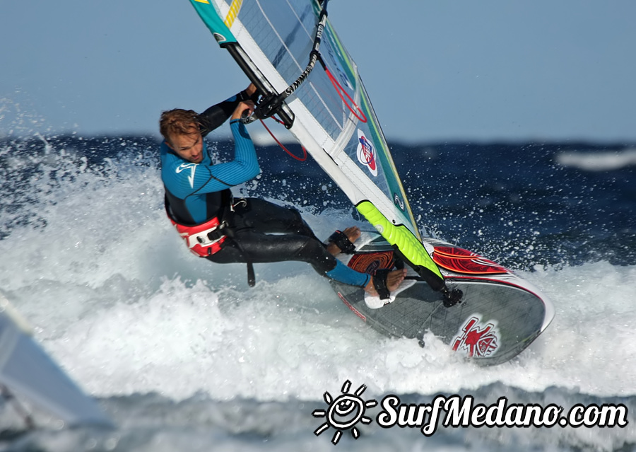 Windsurfing on Playa del Cabezo in El Medano on Tenerife